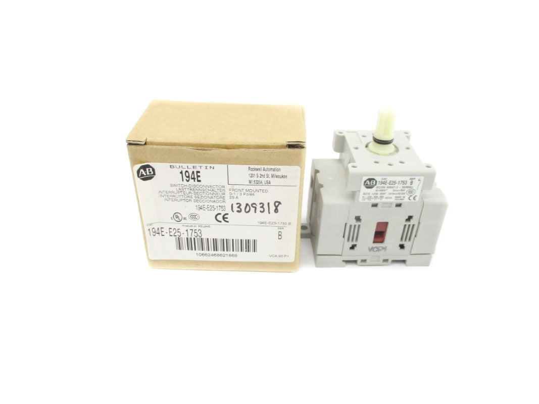 ALLEN BRADLEY 194E-E25-1753 SER. B 690V 25A (BR/WH) NSMP