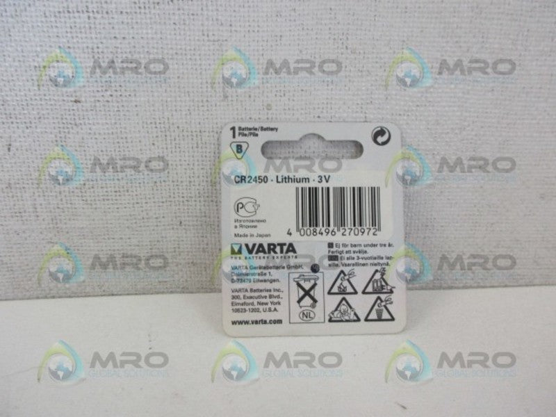 VARTA CR2450 LITHIUM 3V  NSMP