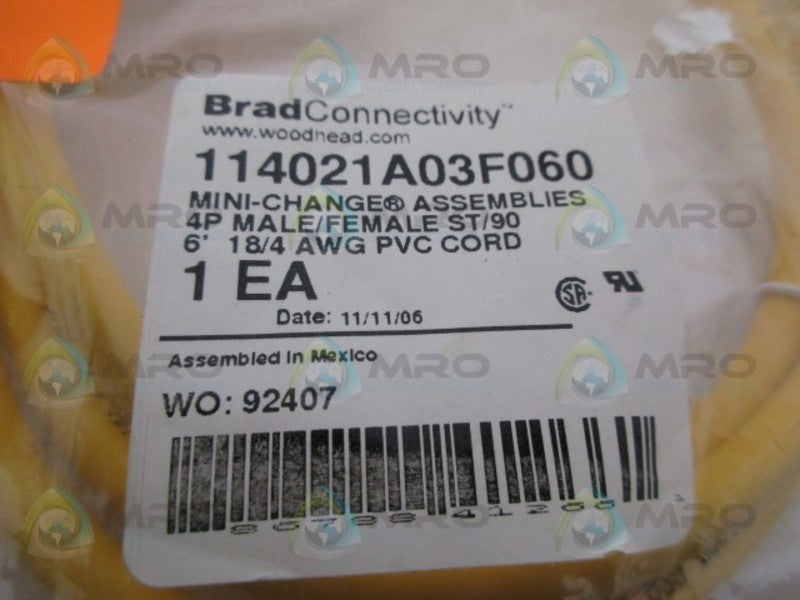 DAINEL WOODHEAD 114021A03F060 MINI-CHANGE 4P MALE NSMP