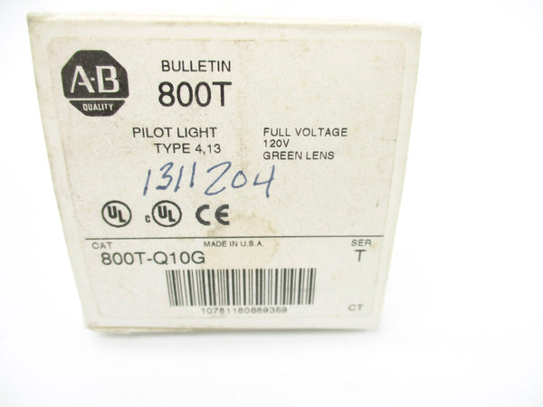 ALLEN BRADLEY 800T-Q10G SER. T 120VAC/DC (WH) NSMP