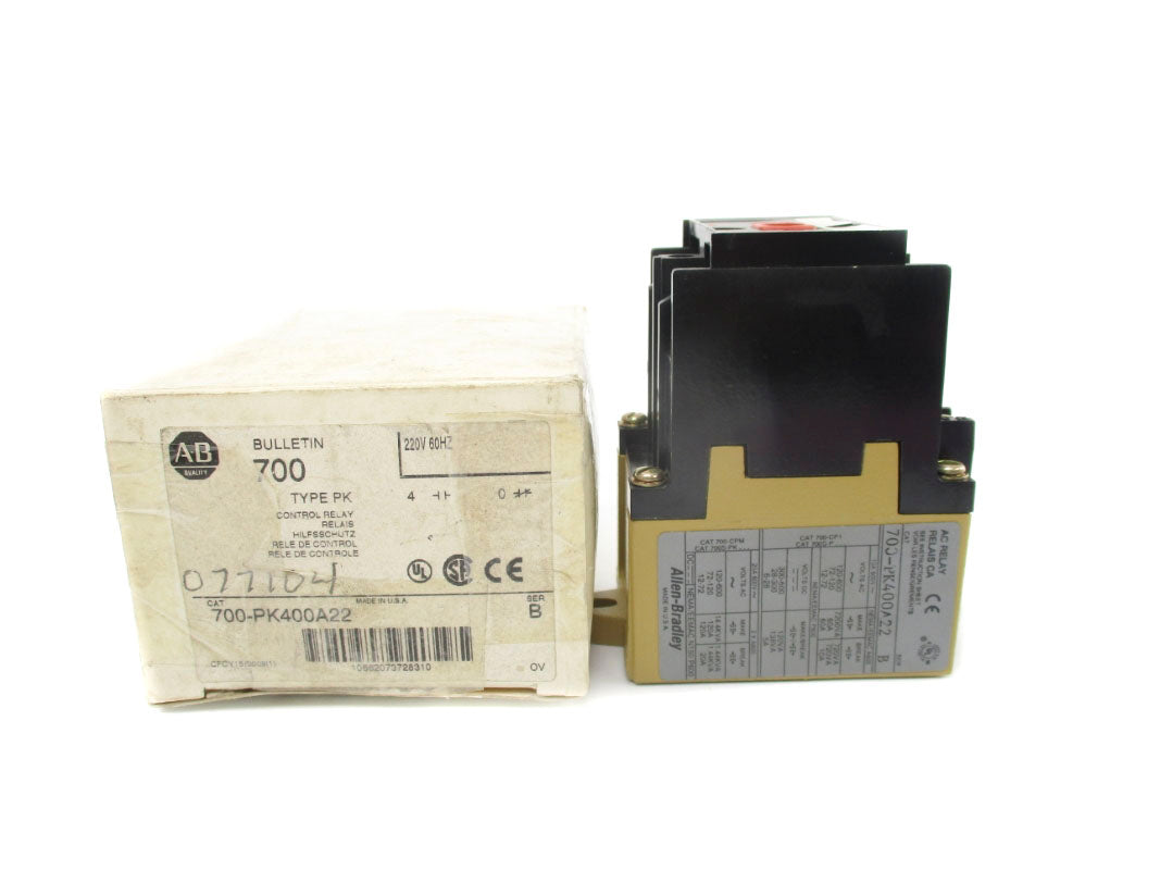 ALLEN BRADLEY 700-PK400A22 SER. B 220V 120A (WH) NSMP