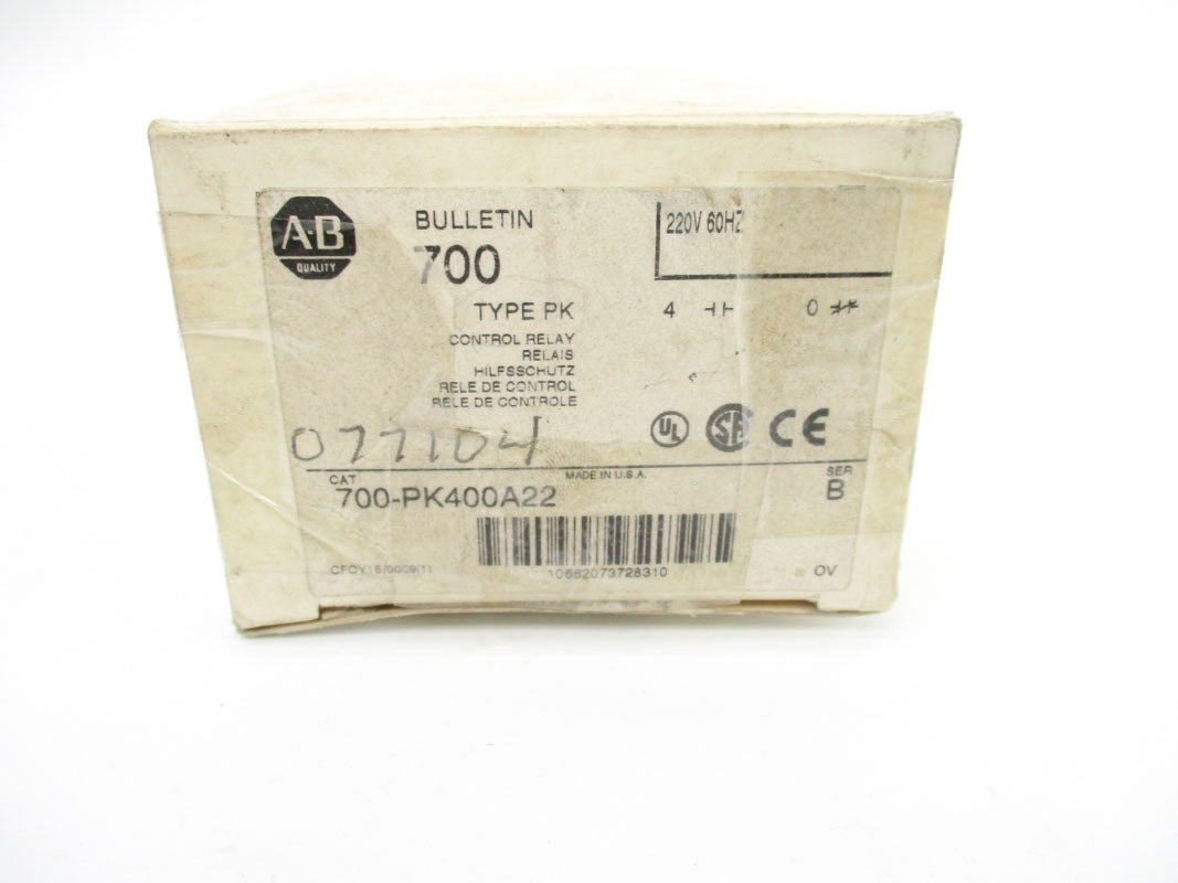 ALLEN BRADLEY 700-PK400A22 SER. B 220V 120A (WH) NSMP