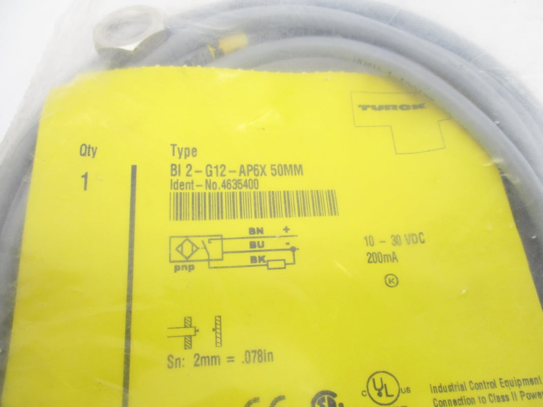 TURCK BI2-G12-AP6X50MM 4635400 10-30VDC NSMP