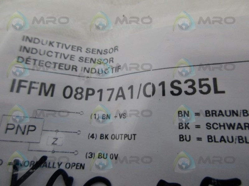 BAUMER IFFM 08P17A1/O1535L INDUCTIVE PROXIMITY SWITCH NSMP