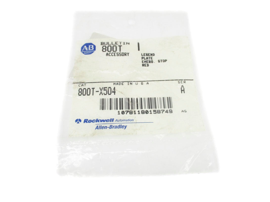ALLEN BRADLEY 800T-X504 SER. A NSMP