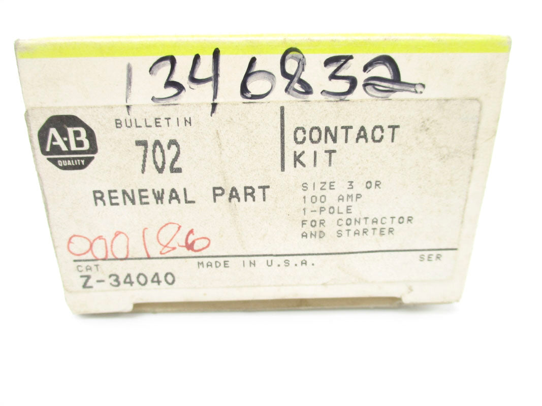 ALLEN BRADLEY Z-34040 100A (BK/YL) NSMP