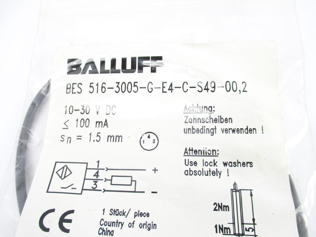 BALLUFF BES516-3005-G-E4-C-S49-00,2 10-30VDC NSMP