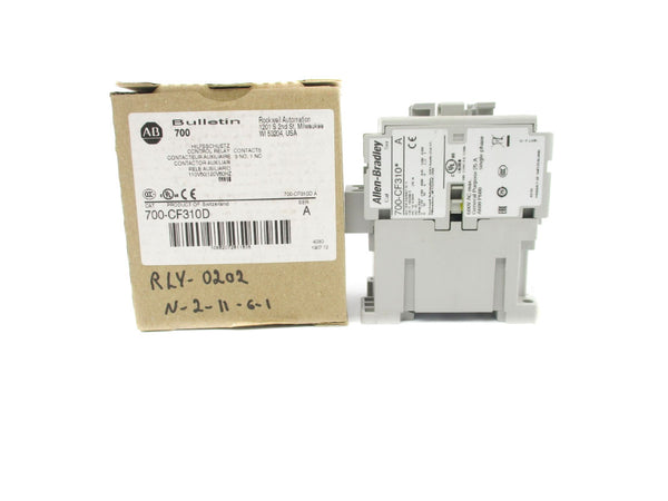 ALLEN BRADLEY 700-CF310D SER. A 110/120V 25A (BR/WH) NSMP