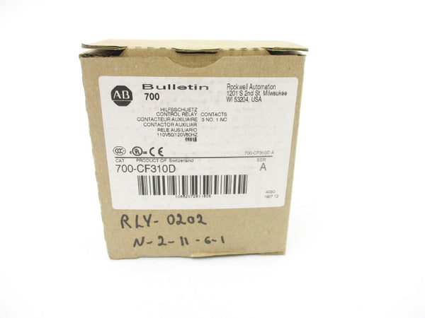 ALLEN BRADLEY 700-CF310D SER. A 110/120V 25A (BR/WH) NSMP