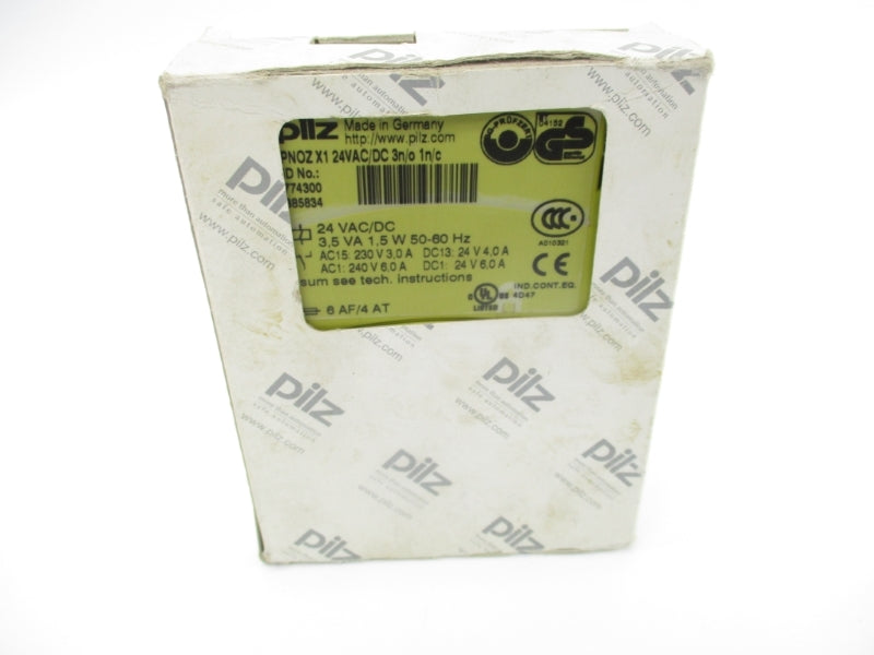 PILZ PNOZX124VAC/DC3N/O/1N/C 774300 24VAC/DC 6.0A NSMP