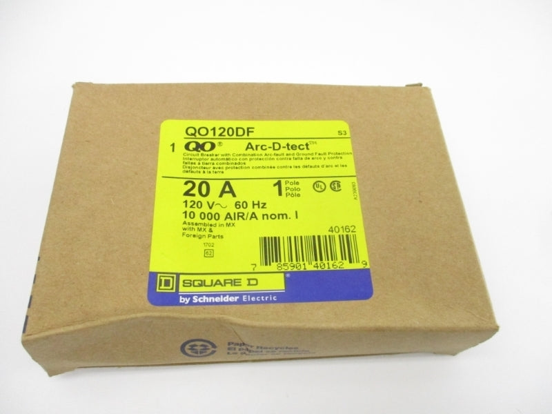 SQUARE D QO120DF 120V 20A NSMP