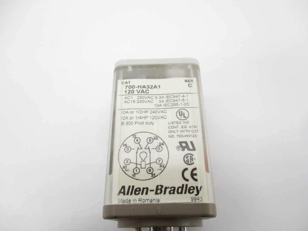 ALLEN BRADLEY 700-HA32A1 SER. C 120VAC 10A UNMP