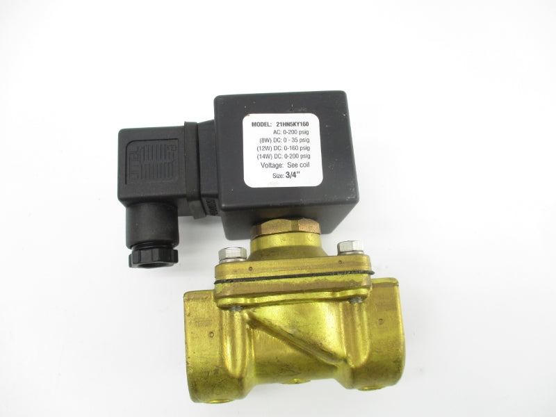 VALVE 21HN5KY160 24VDC 0-200PSI 3/4" UNMP