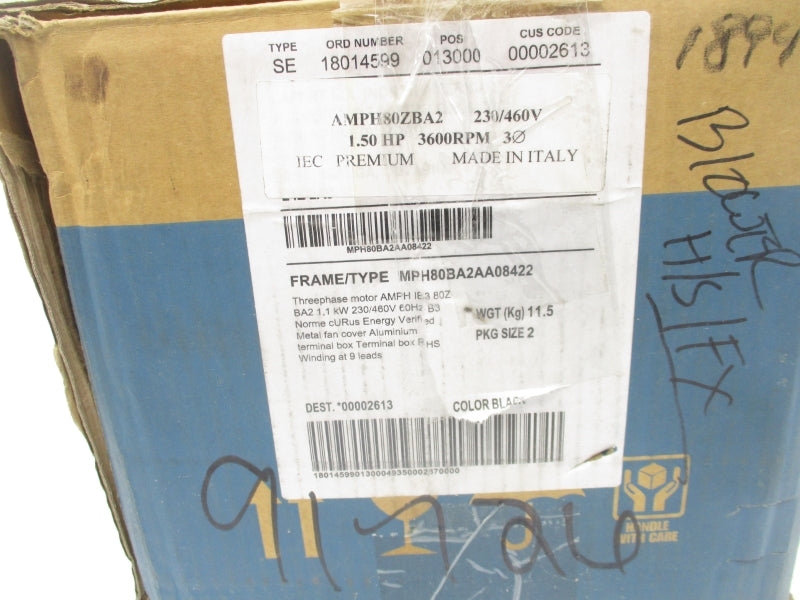 LAFERT AMPH80ZBA2 460V 1.50HP 3600RPM NSMP