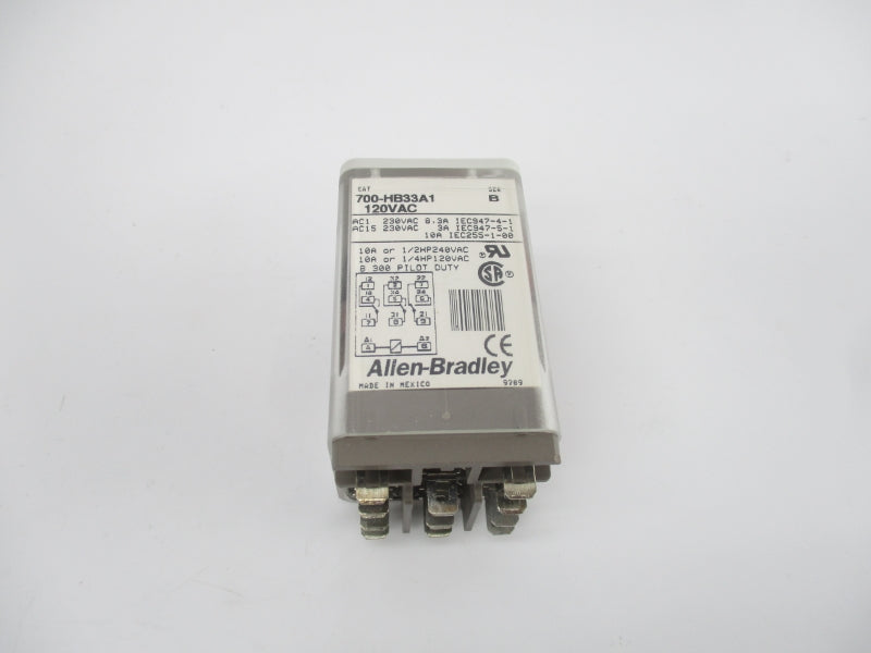 ALLEN BRADLEY 700-HB33A1 SER. B 120VAC 10A (GY/BL) NSMP