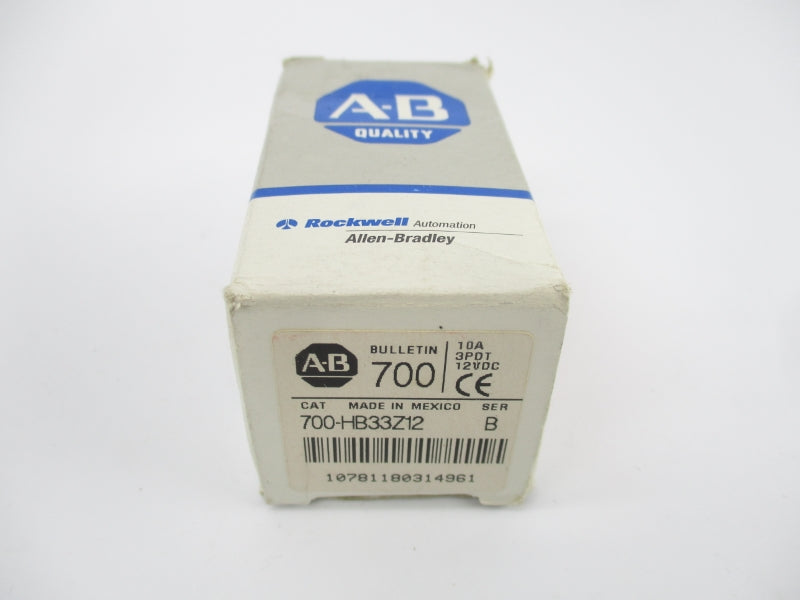 ALLEN BRADLEY 700-HB33Z12 SER. B 12VDC 10A (GY/BL) NSMP