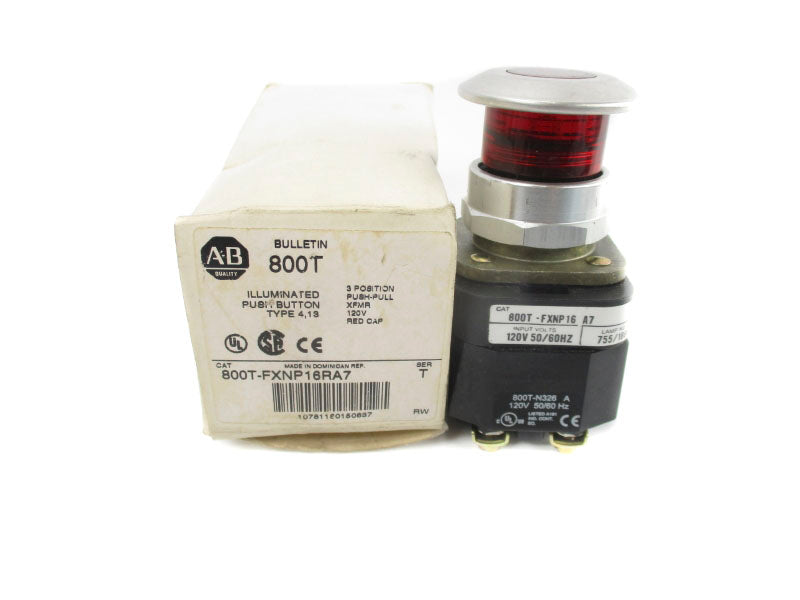 ALLEN BRADLEY 800T-FXNP16RA7 SER. T 120V (WH) NSMP