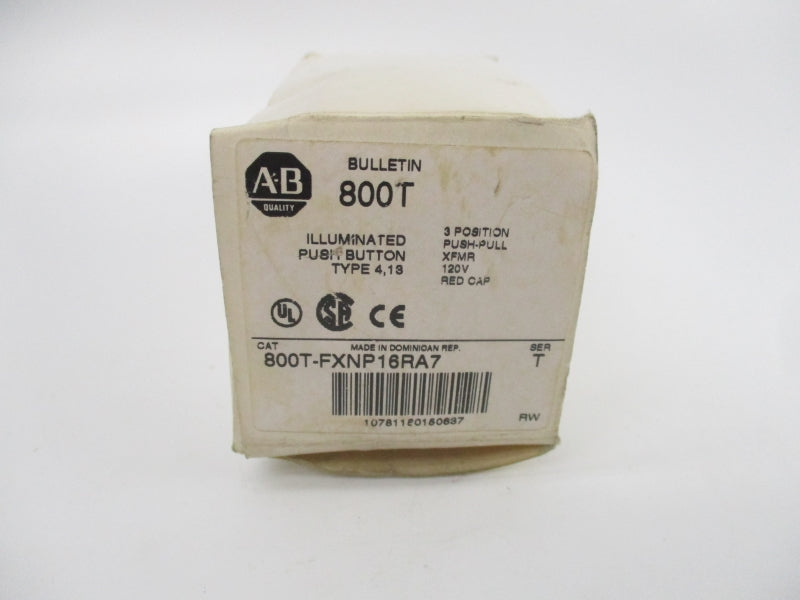 ALLEN BRADLEY 800T-FXNP16RA7 SER. T 120V (WH) NSMP