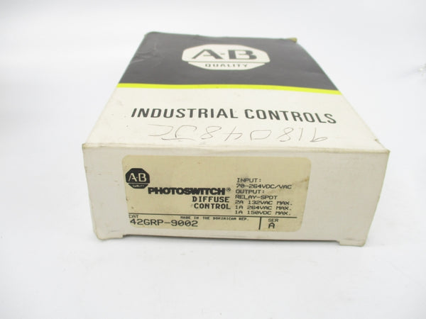 ALLEN BRADLEY 42GRP-9002 SER. A 70-264VDC/VAC 2A (BK/YL) NSMP