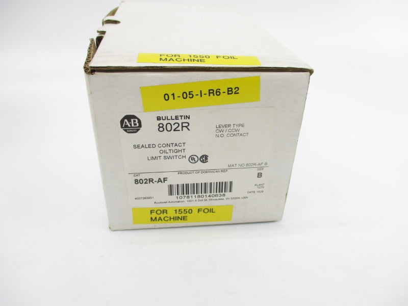 ALLEN BRADLEY 802R-AF SER. B 120-600VAC 30A (WH) NSMP