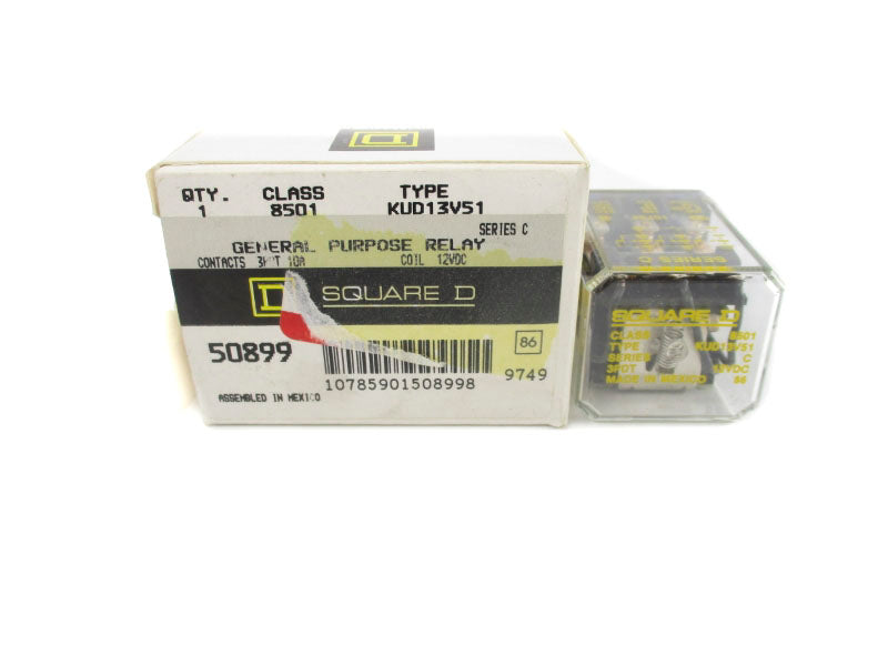 SQUARE D 8501KUD13V51 SER. C 12VDC 10A NSMP