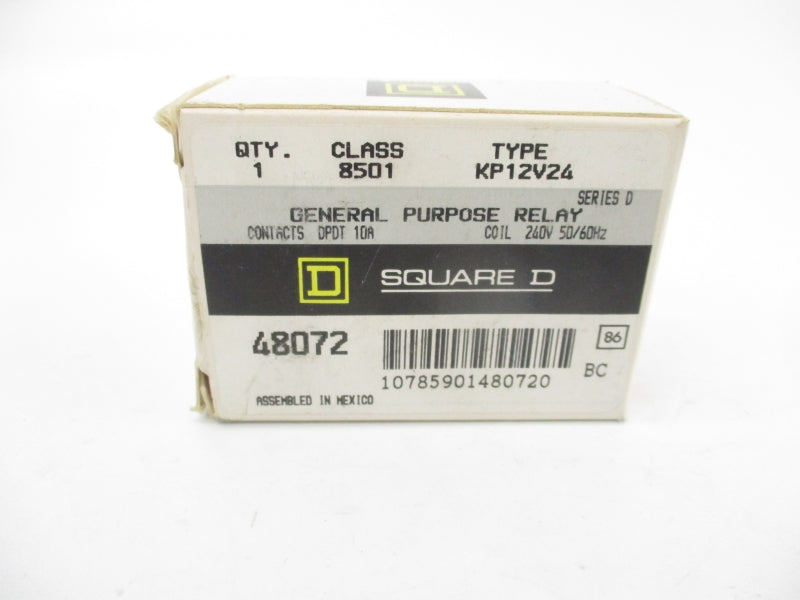 SQUARE D 8501KP12V24 SER. D 240V 10A NSMP