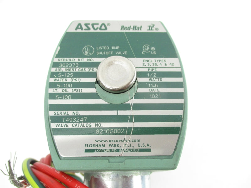 ASCO 8210G002 24VDC 5-125PSI 1/2" NSNP