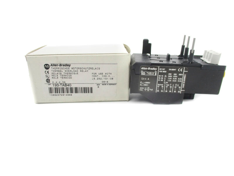 ALLEN BRADLEY 193-TAB40 SER. B 2.4-4.0A (WH) NSMP