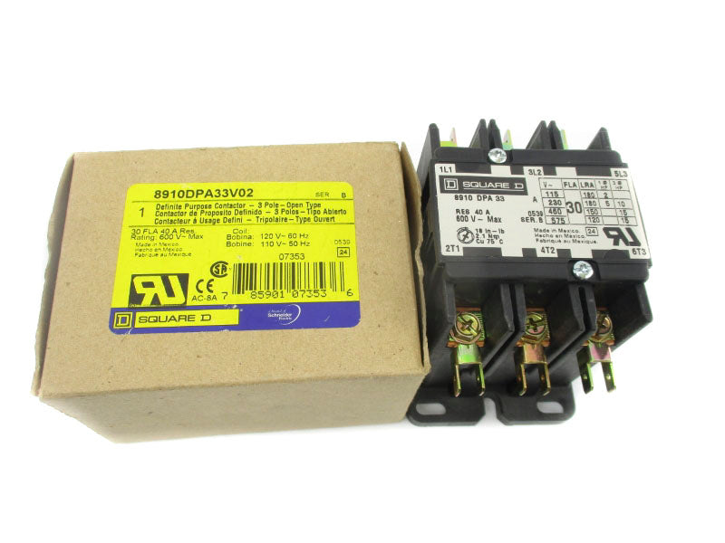 SQUARE D 8910DPA33V02 SER. B 110/120V 30A NSMP