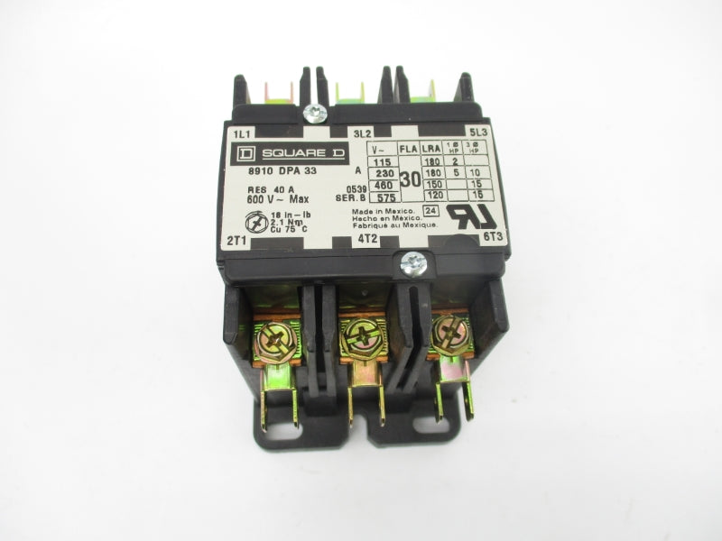SQUARE D 8910DPA33V02 SER. B 110/120V 30A NSMP