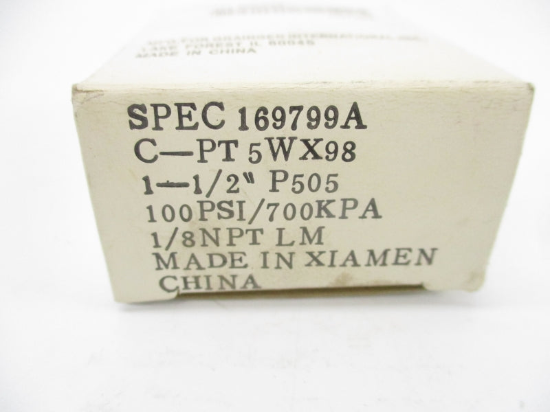GAUGE 5WX98 0-100PSI 1-1/2" NSMP