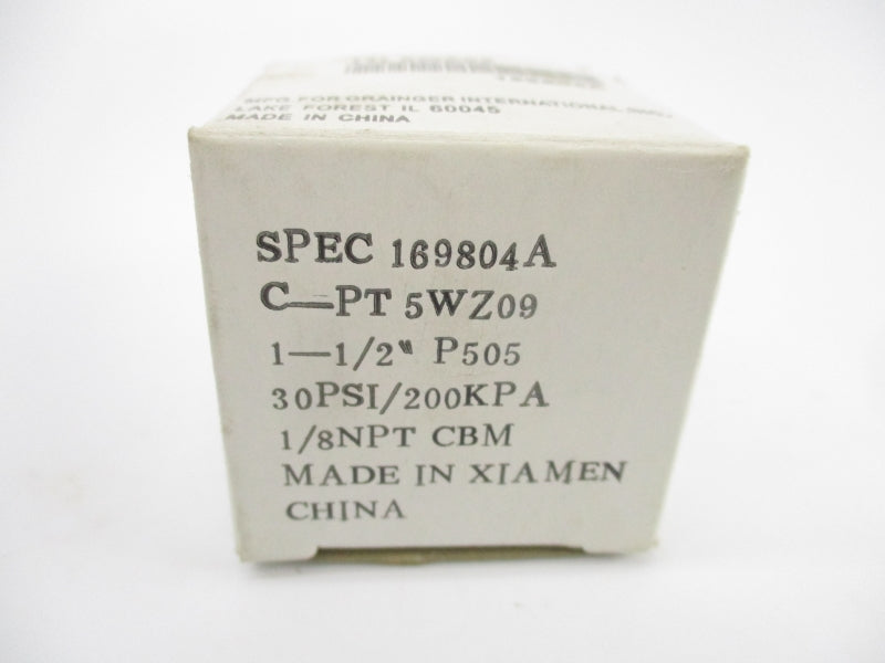 GAUGE 5WZ09 0-30PSI 1-1/2" NSMP