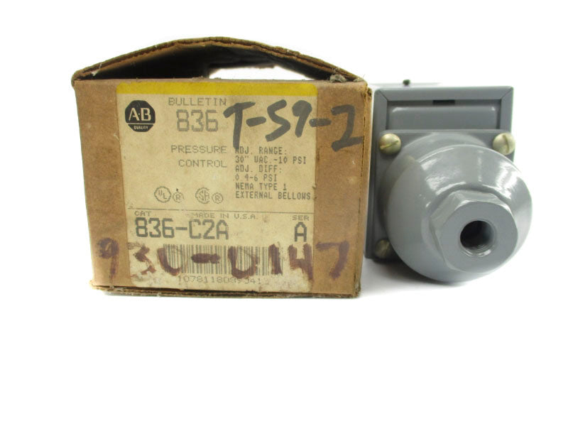 ALLEN BRADLEY 836-C2A SER. A 24/600V 10PSI (BR/YL) NSMP