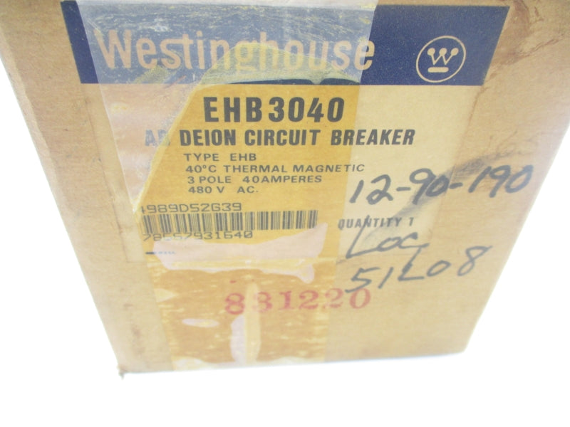 WESTINGHOUSE EHB3040 480VAC 40A NSMP