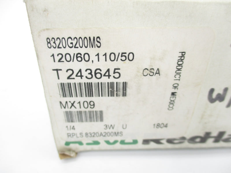 ASCO 8320G200MS 110/120V 100PSI 1/4" NSMP