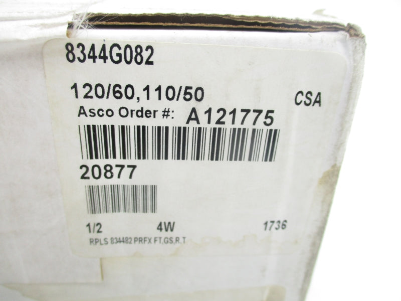 ASCO 8344G082 110/120V 10-250PSI 1/2" NSMP