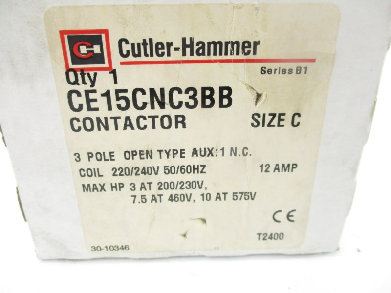 CUTLER HAMMER CE15CNC3BB SER. B1 220-240V 12A NSMP