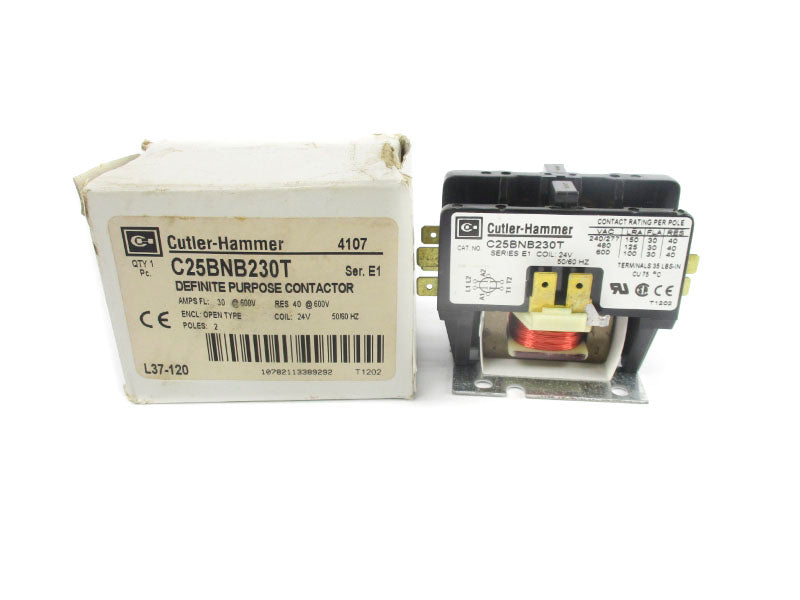 CUTLER HAMMER C25BNB230T SER. E1 24V 30A NSMP