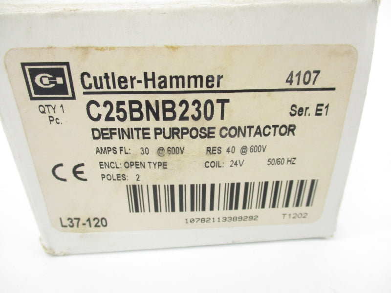 CUTLER HAMMER C25BNB230T SER. E1 24V 30A NSMP