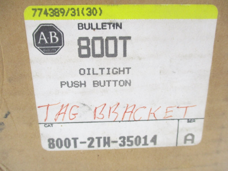 ALLEN BRADLEY 800T-2TH-35014 SER. A (BR/WH) NSMP