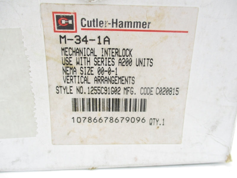 CUTLER HAMMER 1255C91G02 M-34-1A NSMP