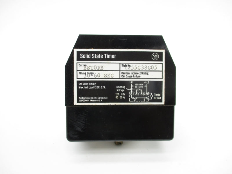 WESTINGHOUSE 1255C38G05 BST0FB 110/120V 0.7A 30-60S NSMP