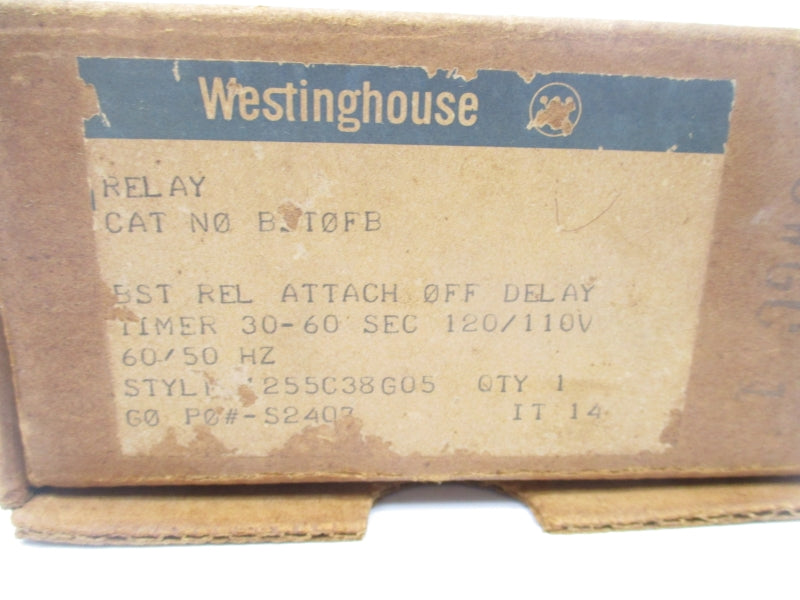 WESTINGHOUSE 1255C38G05 BST0FB 110/120V 0.7A 30-60S NSMP
