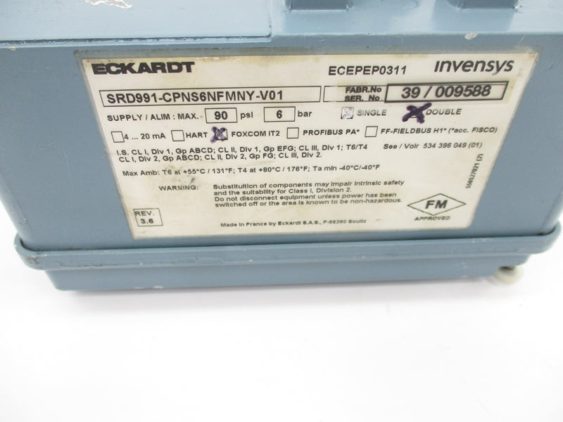 INVENSYS SRD991-CPNS6NFMNY-V01 90PSI UNMP