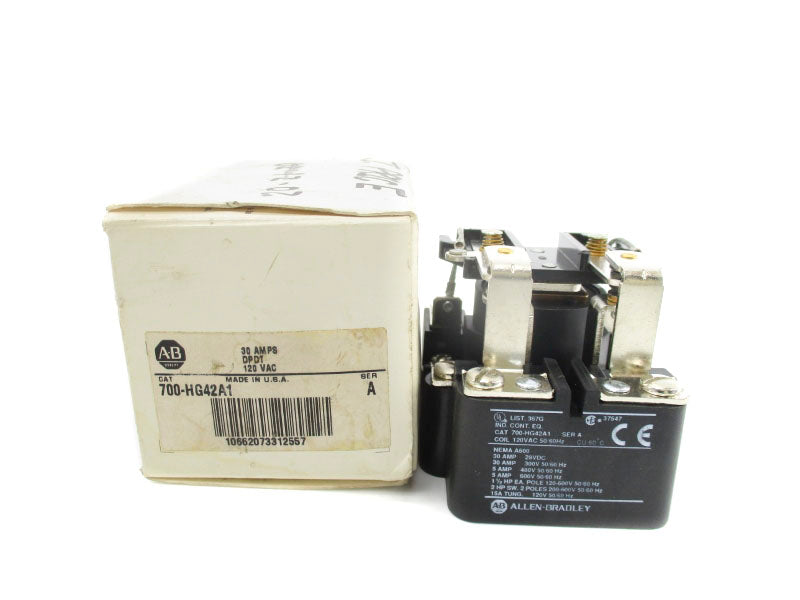 ALLEN BRADLEY 700-HG42A1 SER. A 120VAC 30A (WH) NSMP