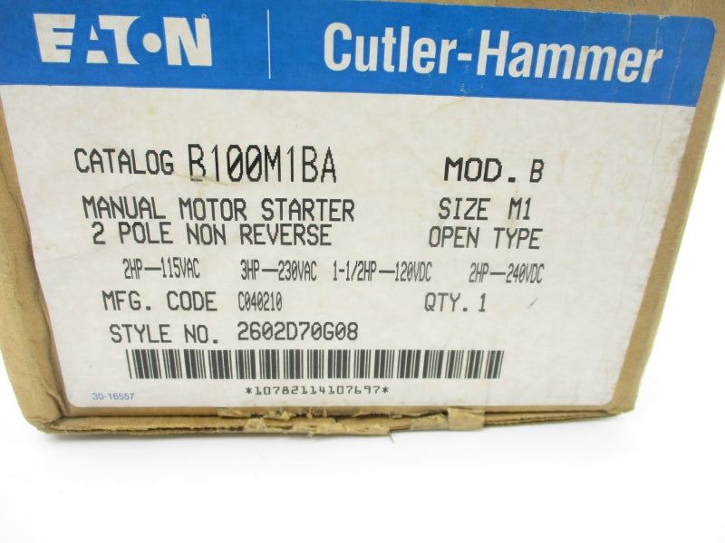 EATON 2602D70G08 B100M1BA 240VDC NSMP
