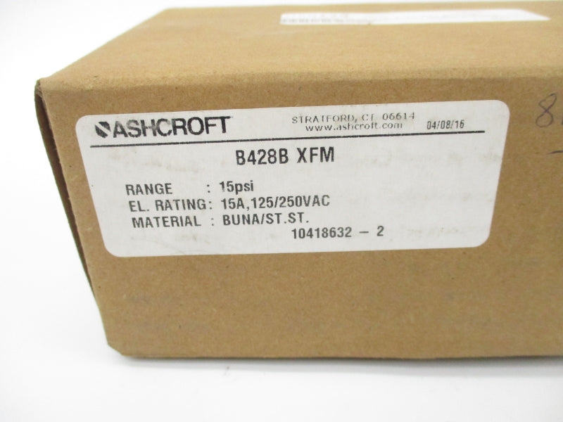 ASHCROFT B428BXFM 125/250VAC 15A 500PSI NSMP