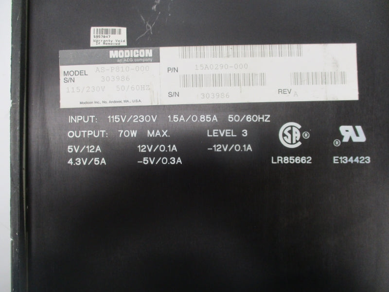 MODICON AS-P810-000 115/230V 12A UNMP