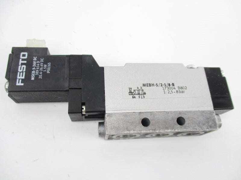 FESTO MEBH-5/2-1/8-B 173004 SER. B802 20.4-26.4VDC NSMP
