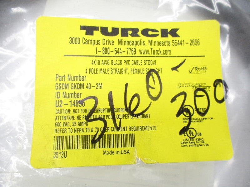 TURCK GSDMGKDM40-2M 600VAC 25A NSMP